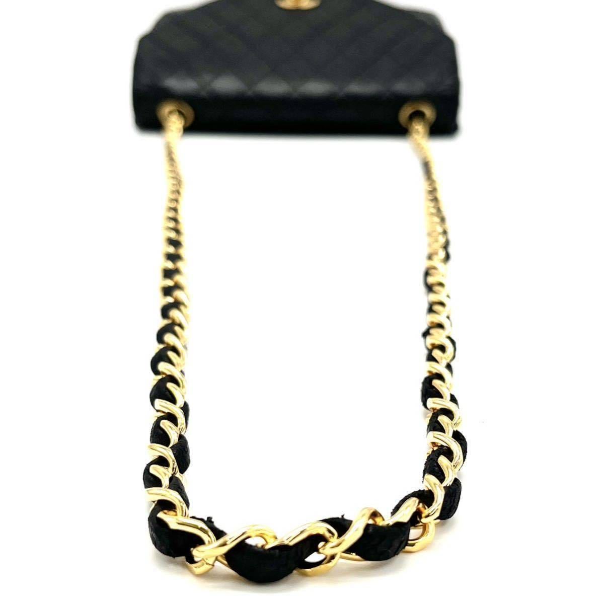 1円 CHANEL シャネル マトラッセ ハーフムーン ラウンドフラップ 