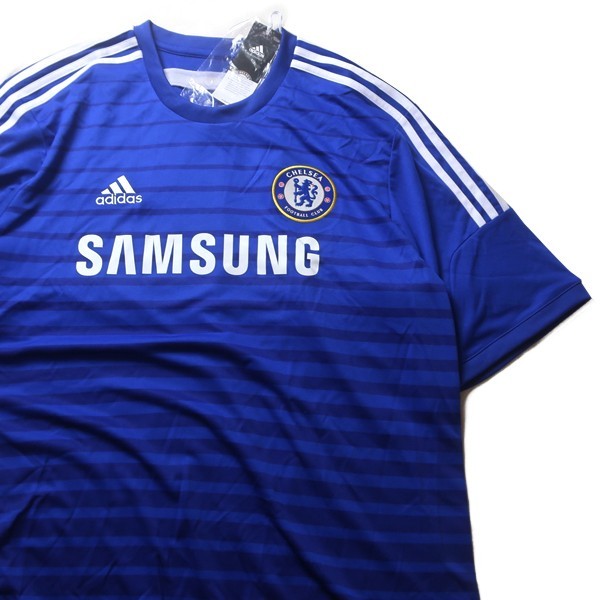 タグ付き! チェルシーFC adidas アディダス 2014年 サッカー 半袖 ゲームシャツ ユニフォーム ブルー 青 5XO 大きいサイズ メンズ 未使用