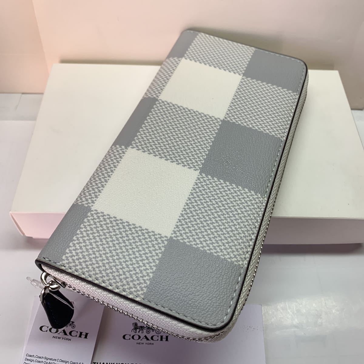 COACH 新品箱付き 長財布 C2135 バッファロープラッドチェックプリント 