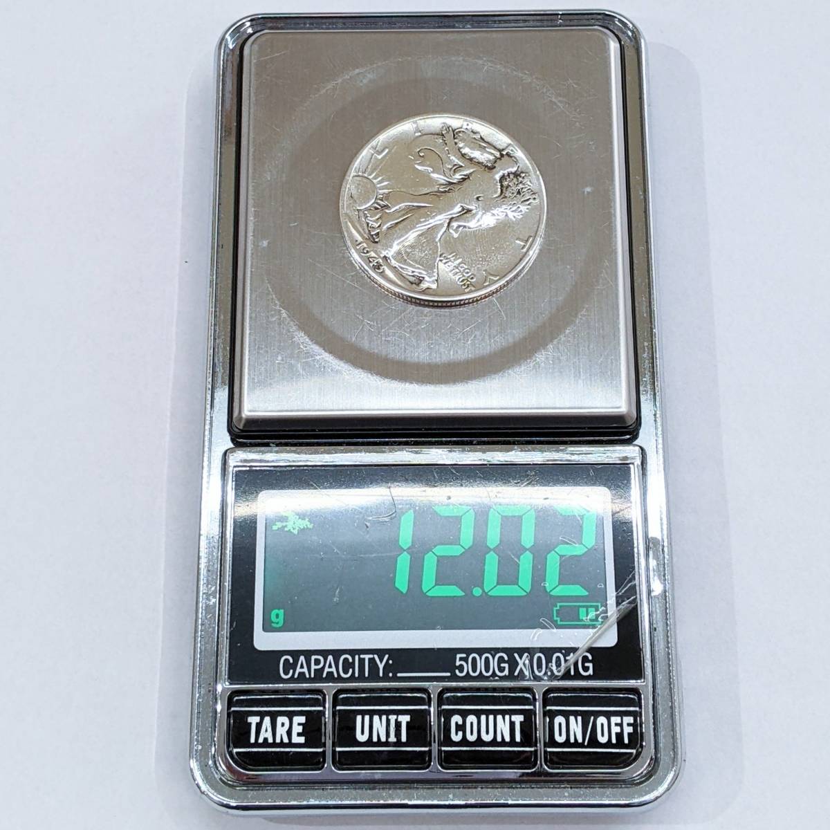 14898-03】ウォーキングリバティ 50セント銀貨 ハーフダラー 1943年