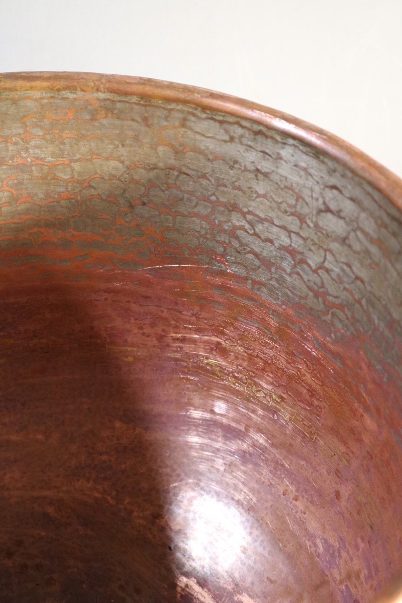 E159 銅鍋/重さ約4.2㎏/金属/和菓子屋道具/古道具/なべ/調理器具/49731