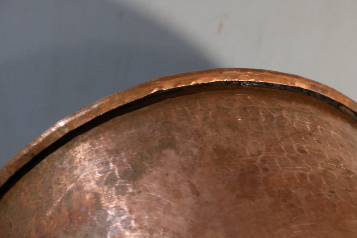 E159 銅鍋/重さ約4.2㎏/金属/和菓子屋道具/古道具/なべ/調理器具/49731