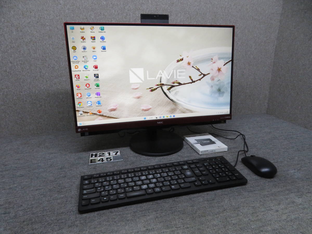 究極PC NEC DA770★ 秒速起動 Core i7 第7世代 / 8GB / 新品・爆速SSD 1000GB ★3波テレビ◆ 23.8型◆最新 Windows11★Office付◆値下げ