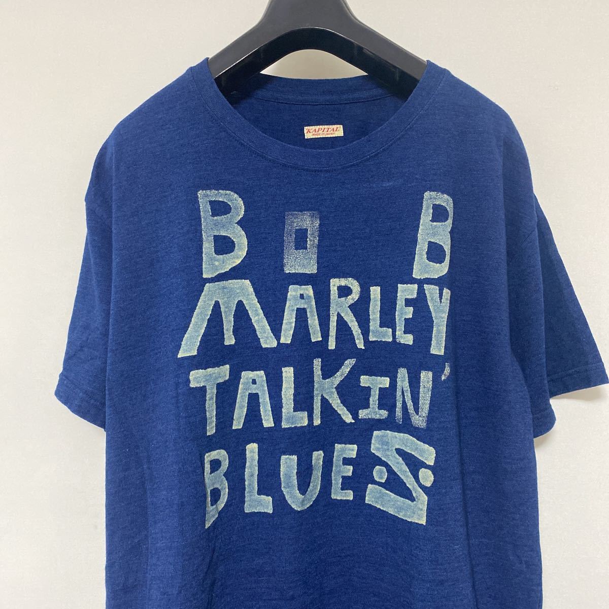 美品 KAPITAL インディゴ BOB MARLEY プリント T シャツ 4 キャピタル 