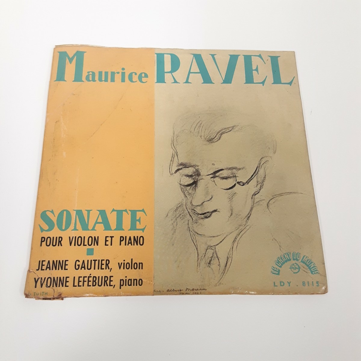 希少 GAUTIER LEFEBURE RAVEL SONATA VIOLIN PIANO LE CHANT DU MONDE 