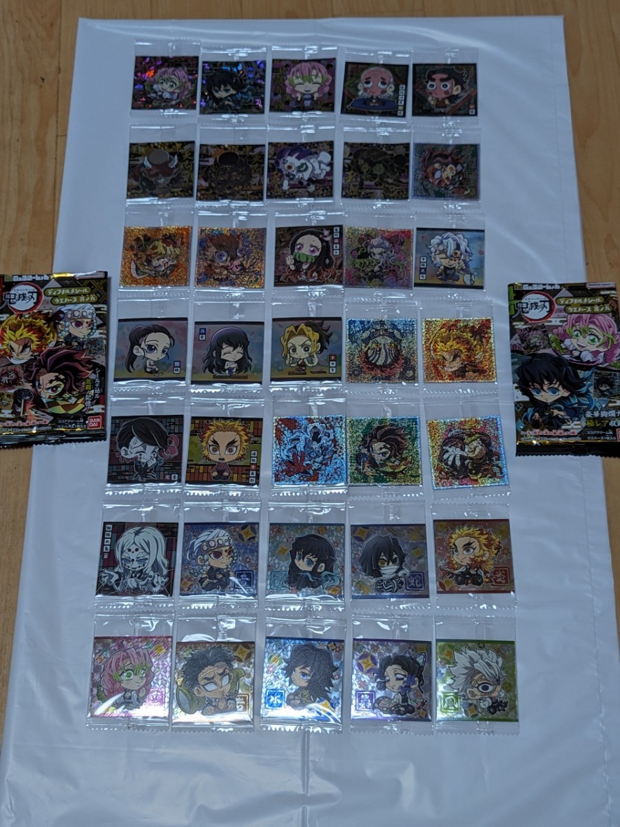 全部ギザ袋【フルコンプ】鬼滅の刃　ディフォルメシールウエハース其ノ九　全種35枚 デフォルメ 第9弾 ディフォルメ 甘露寺蜜璃 時透無一郎