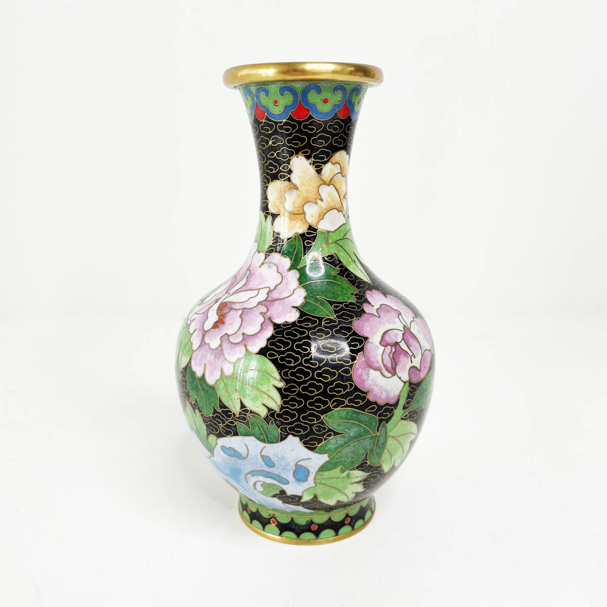 七宝焼 花瓶 花器 壺 一輪挿し 琺瑯彩 中国美術 工芸品 七宝焼き 花瓶