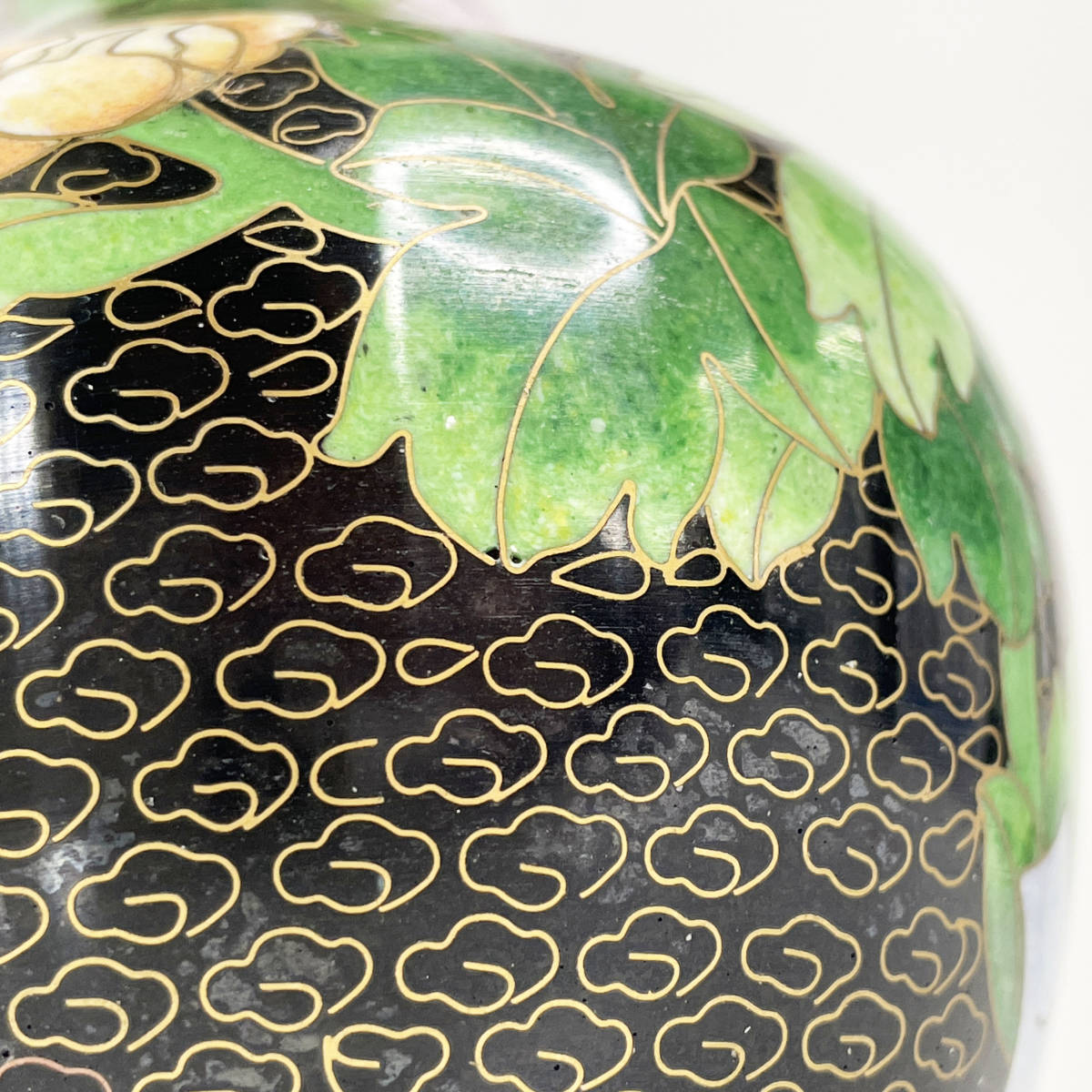 七宝焼 花瓶 花器 壺 一輪挿し 琺瑯彩 中国美術 工芸品 七宝焼き 花瓶