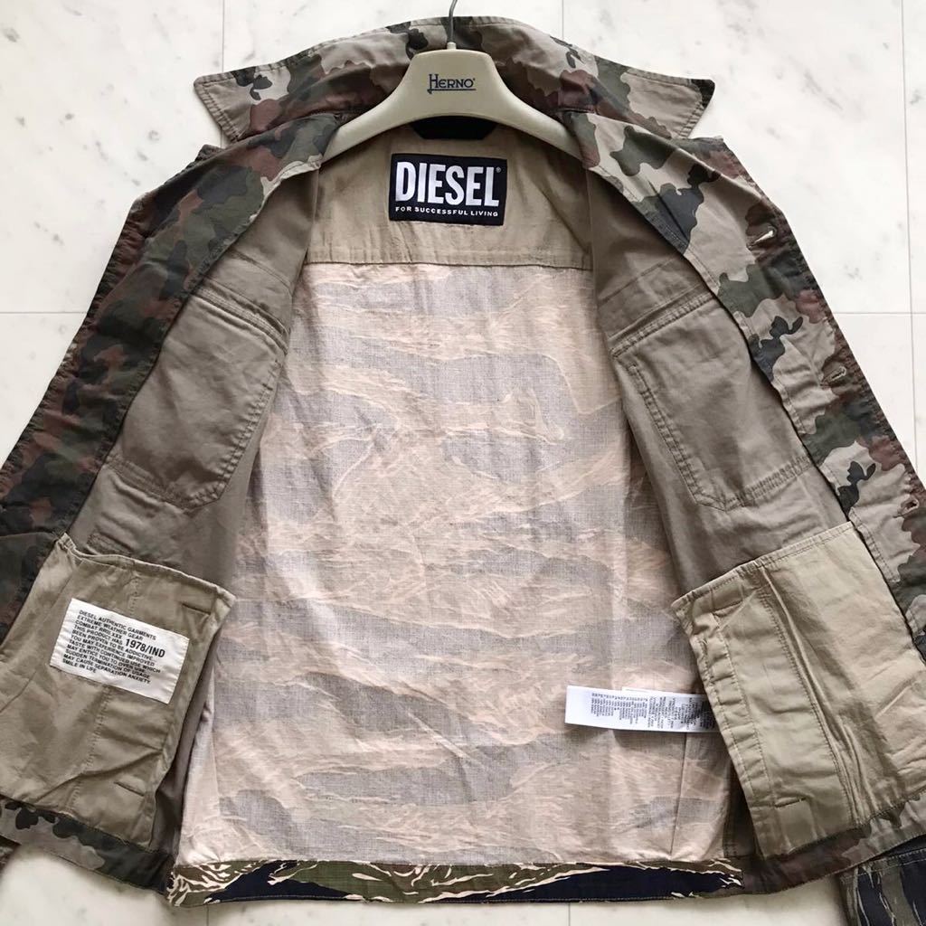 未使用級☆ DIESEL 近年モデル！ ミックスカモ ミリタリージャケット