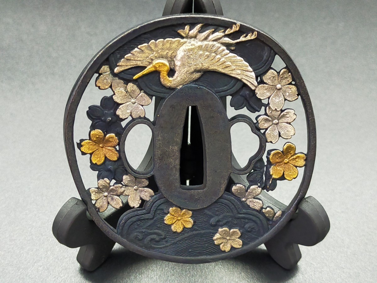 鉄製 鍔(つば) 花のデザイン 【公式通販】