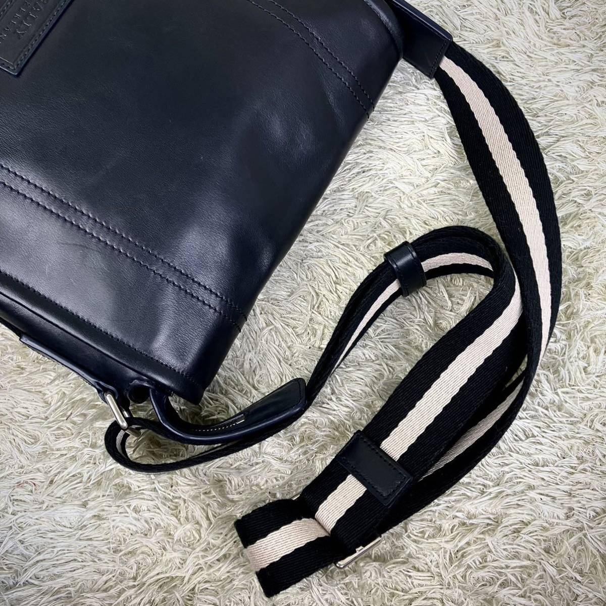 1円【極美品】BALLY バリー メッセンジャーバッグ ショルダーバッグ  
