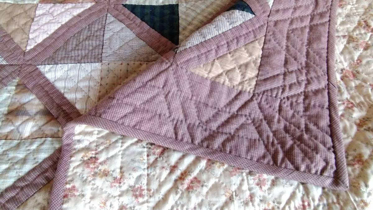 ☆母娘でパッチワークキルト☆インディアンハッチのキルト☆ | パッチ