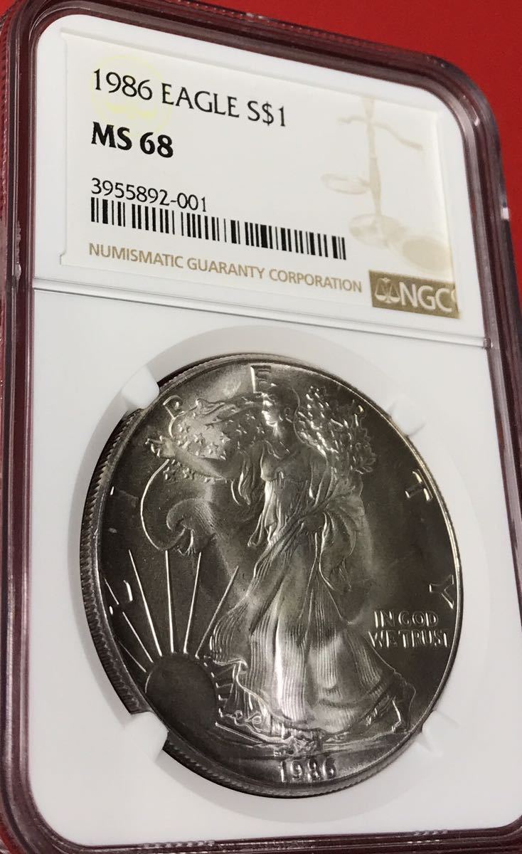 アメリカ アメリカ1986年イーグル1オンス銀貨初年度レア イーグル銀貨