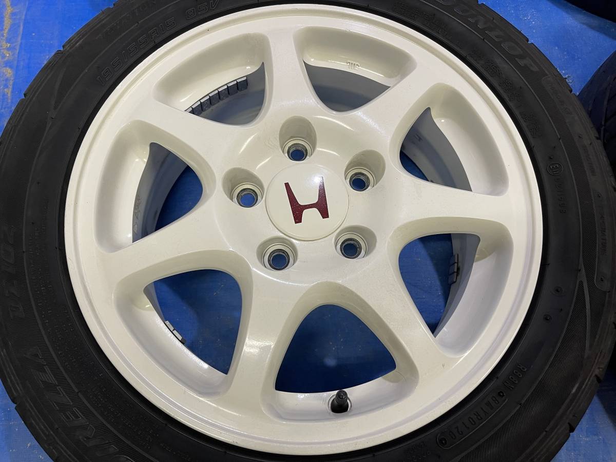 □美品ホンダシビックEK9タイプR純正アルミホイール195/55R15 