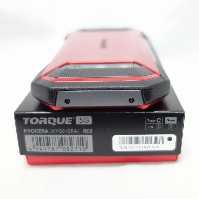 美品 **安心30日保証** au KYOCERA TORQUE 5G KYG01 レッド 利用制限
