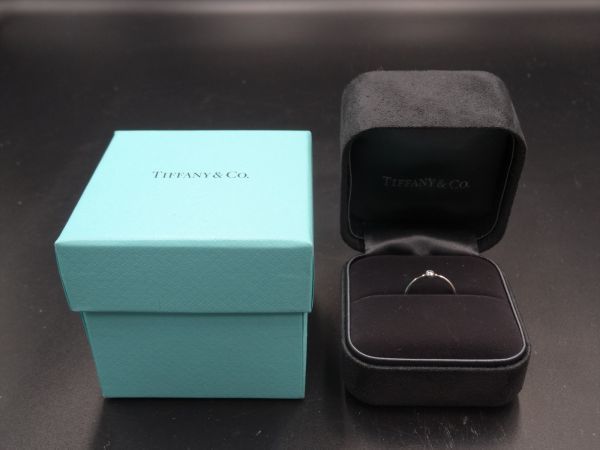 【正規品】10139 TIFFANY＆Co. ティファニー ウェーブシングルロウ ダイヤ パロマピカソ リング 指輪 PT950 プラチナ 9号 1.46g