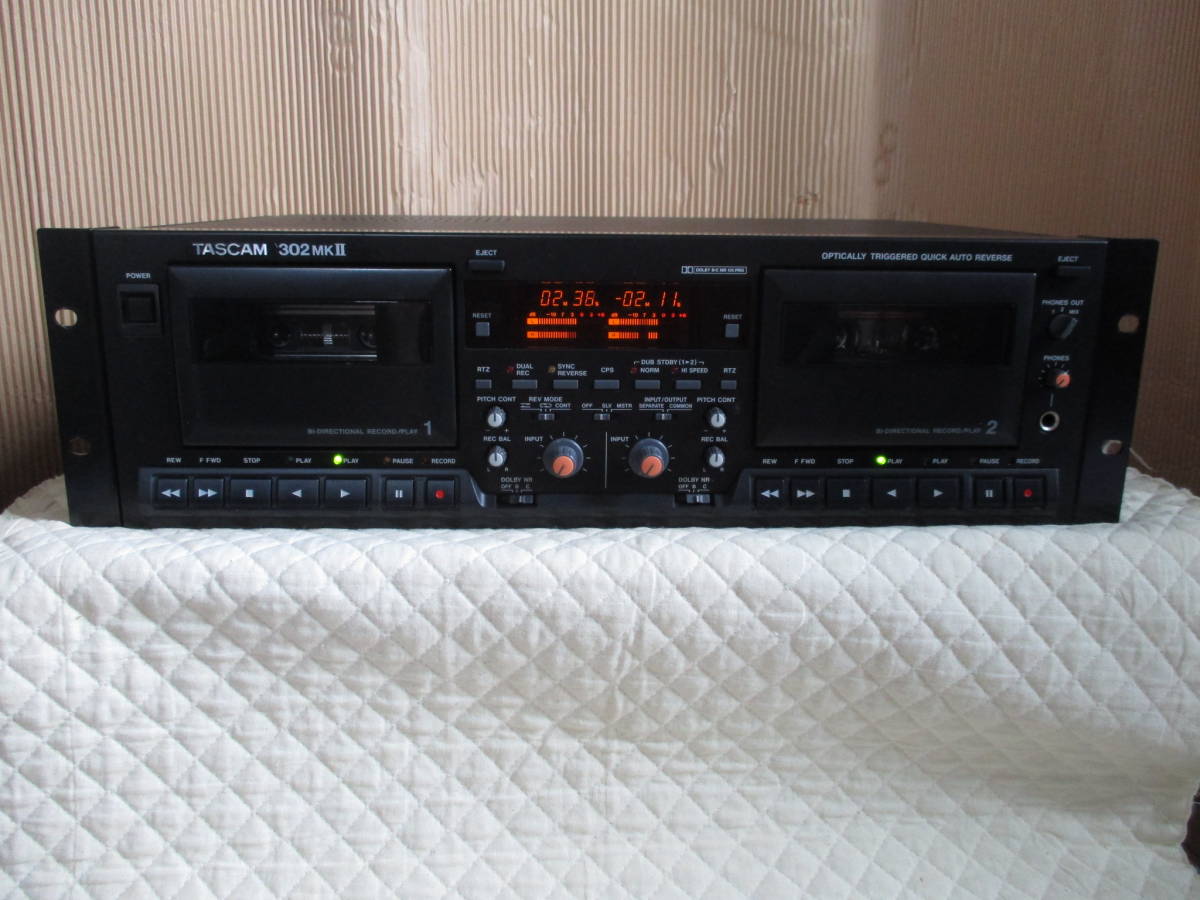 TASCAM 302 MKⅡタスカム 業務用ダブルカセットデッキ mk2