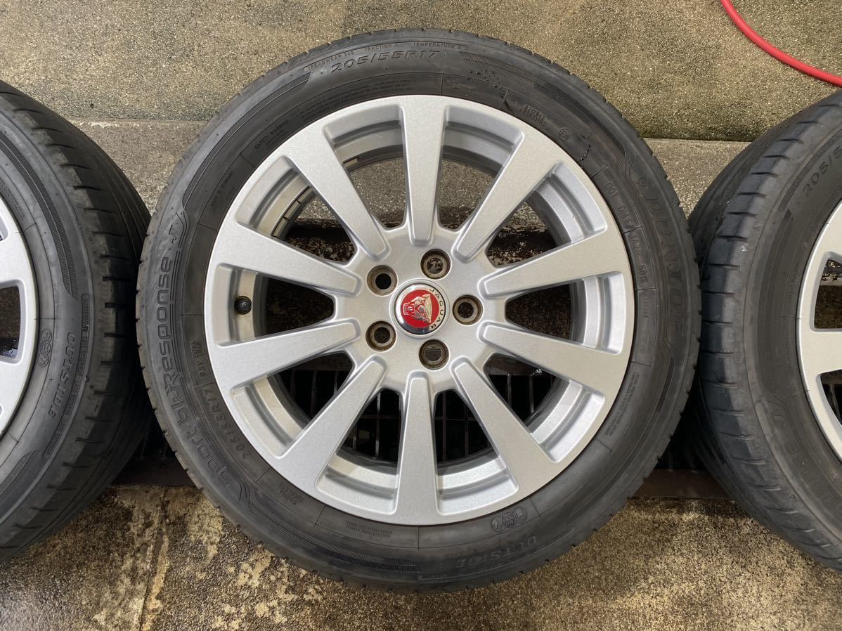 17インチ 純正アルミホイール 4本セット 5H サマータイヤ付 205/55R17 