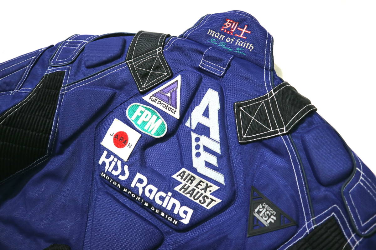 秀逸/良好！◇KISS RACING TEAM ワッペン＆刺繍 メッシュ ライディング 