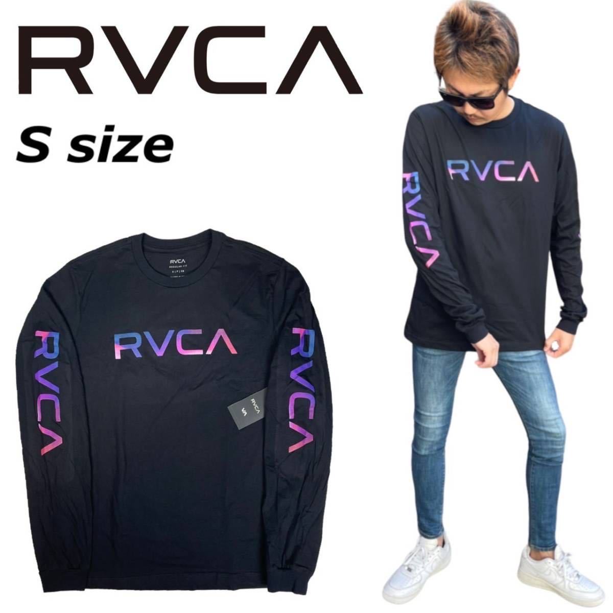 ルーカ RVCA 長袖Tシャツ ロンT ロングスリーブ 袖ロゴ プリント サーフ AVYZT00570 Sサイズ RVCA DROP SHADOW LS 新品