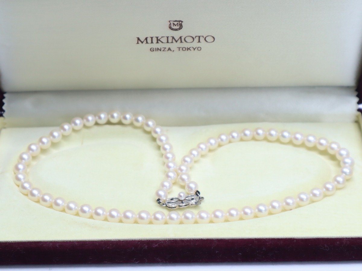 MIKIMOTO ミキモト パール ネックレス 6.5～7.0mm 刻印あり真珠