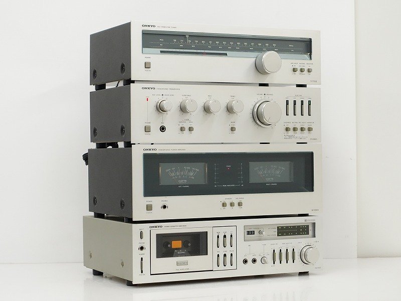 ジャンク品】ONKYO からい オーディオセット カセットデッキ CD  