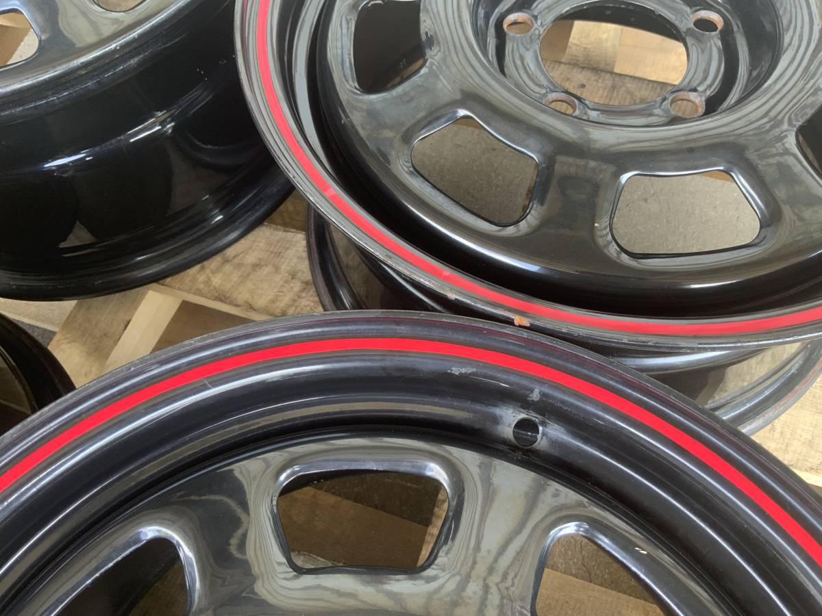 デイトナ風 スチールホイール 15インチ 7J 5H PCD114.3 ハブ径85mm 4本 