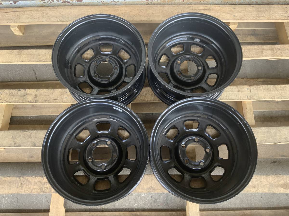 デイトナ風 スチールホイール 15インチ 7J 5H PCD114.3 ハブ径85mm 4本 