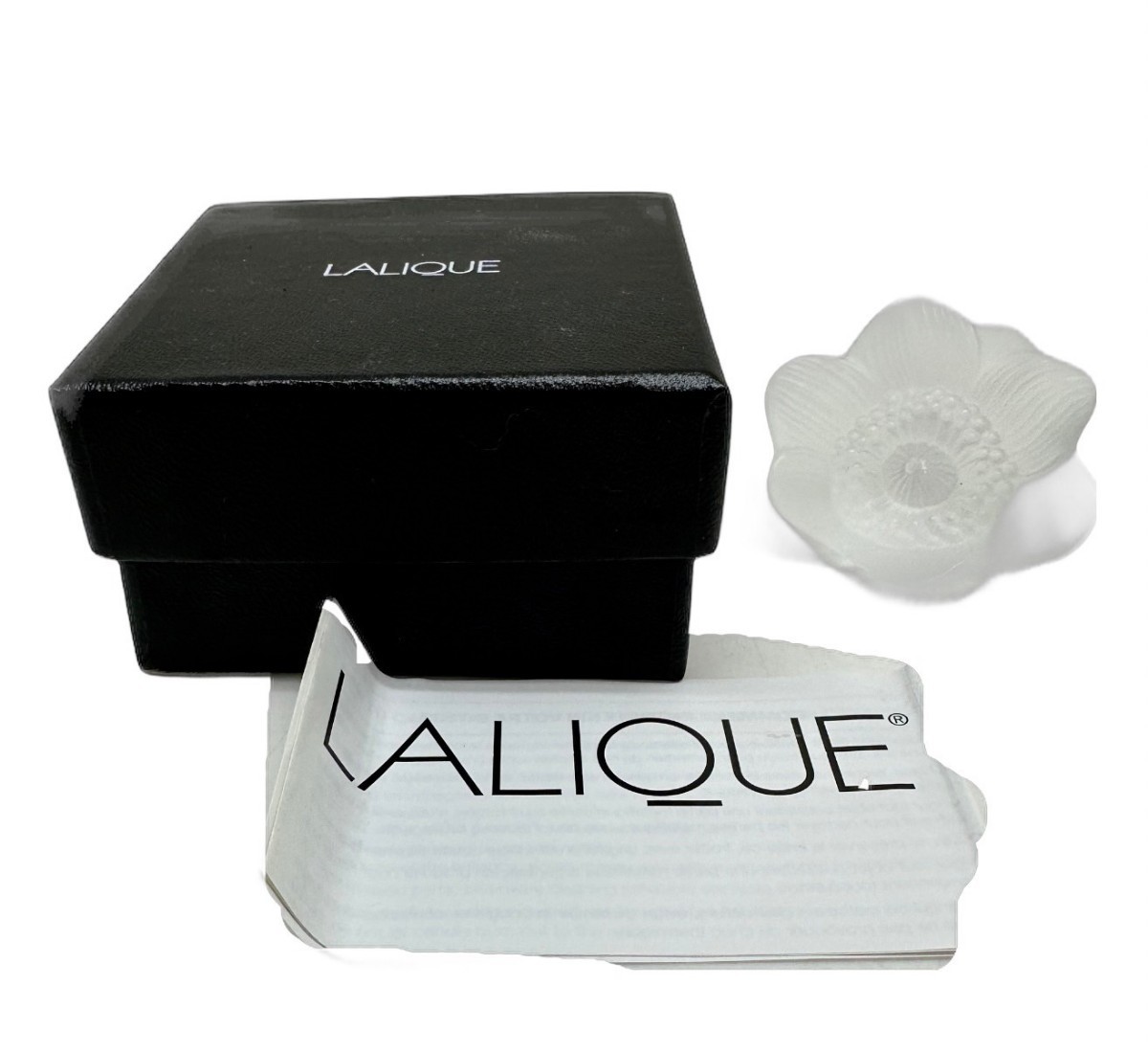 ラリック アネモネ クリスタル 「Lalique France」刻印 ❀アネモネの花