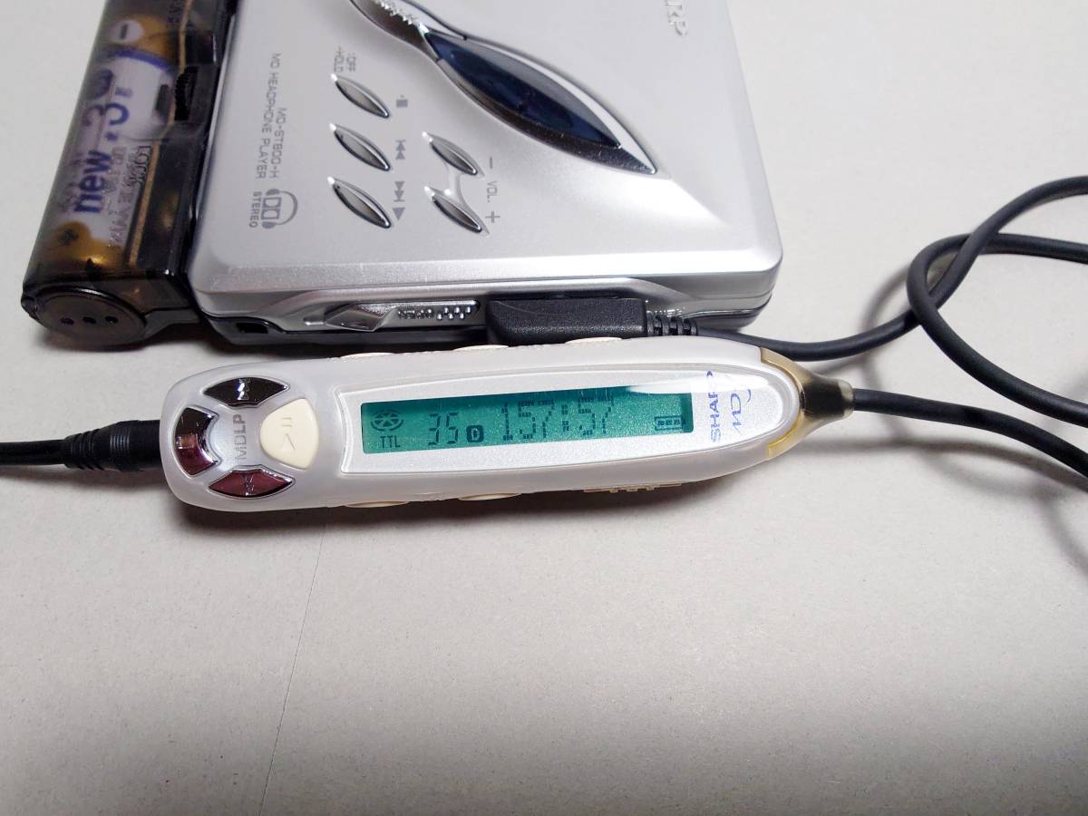 シャープ SHARP MD-J ポータブルMDプレイヤー MD-ST800-H グレー、MDLP
