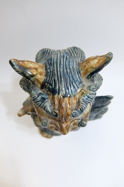 高江洲製陶所　シーサー 厄除け 高江洲陶器所 手捻りシーサーペア30座型＜高江洲康信＞ 沖縄