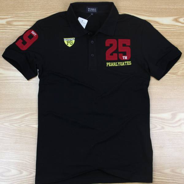 新入荷 PEARLY GATES パーリーゲイツ 半袖 シャツ メンズ 黒 4 【公式