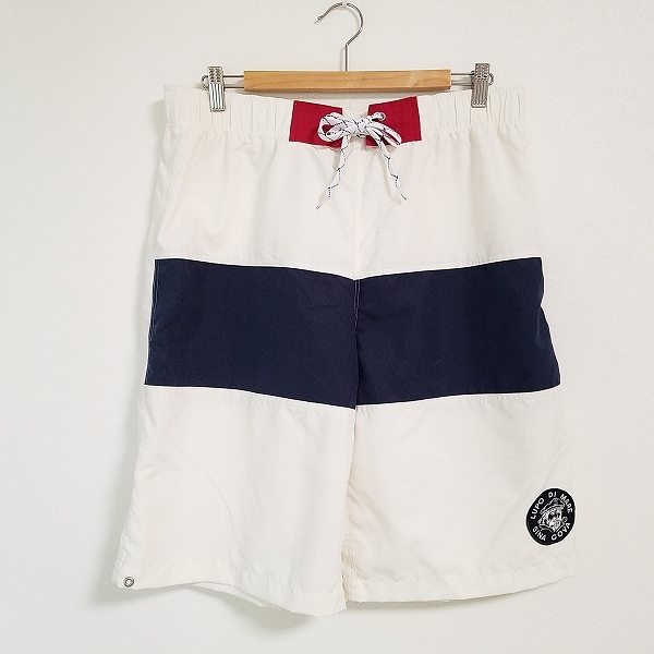 snc シナコバ SINACOVA パンツ ハーフ LL 白 紺 バイカラー ワッペン