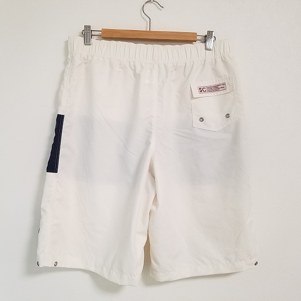 snc シナコバ SINACOVA パンツ ハーフ LL 白 紺 バイカラー ワッペン