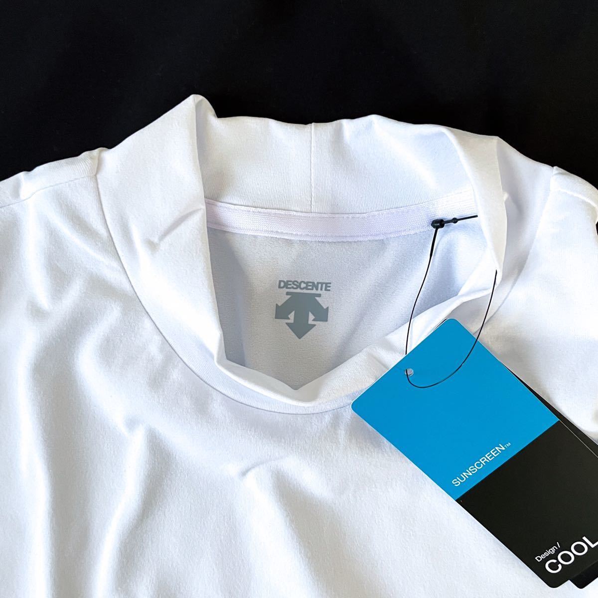 △新品 【メンズM】白ホワイト DESCENTE デサント ゴルフにオススメ 