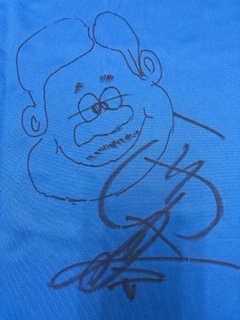 エイズ孤児支援チャリティー]西田敏行さん直筆サイン入りTシャツ 