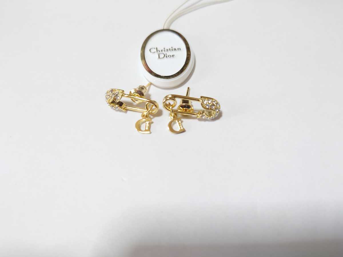 Christian Dior クリスチャン・ディオール 安全ピン デザイン ピアス