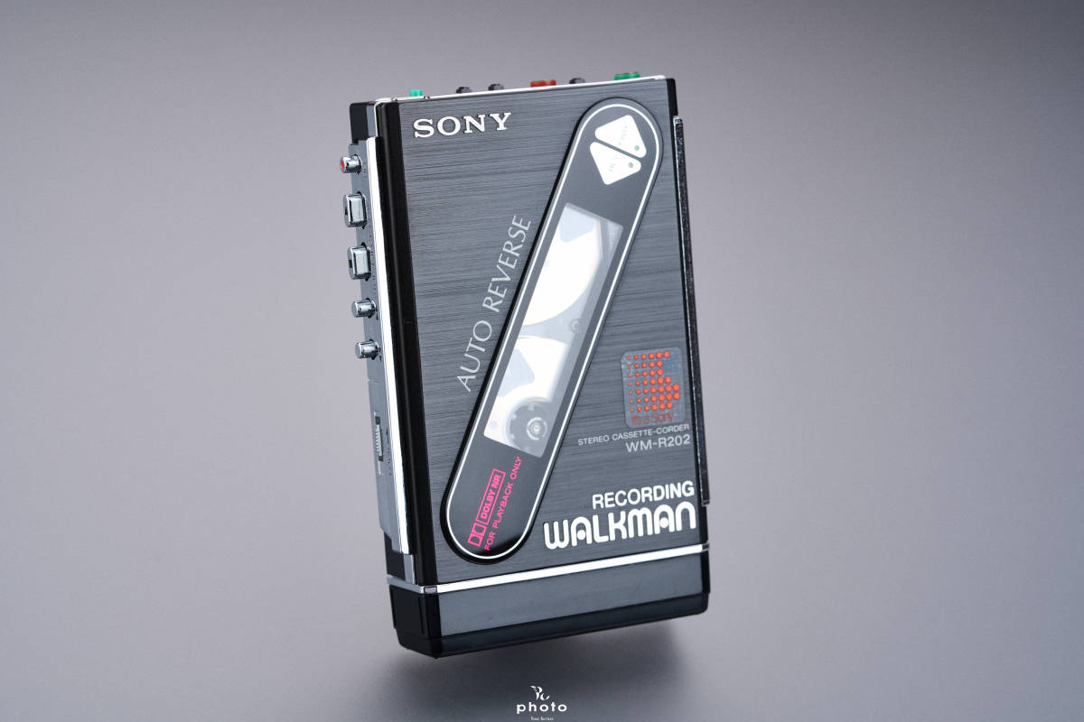 ★新品級・動作〇★ SONY ソニー WALKMAN 高級モデル 録再機 ポータブルカセットプレーヤー WM-R202 BLACK 整備品