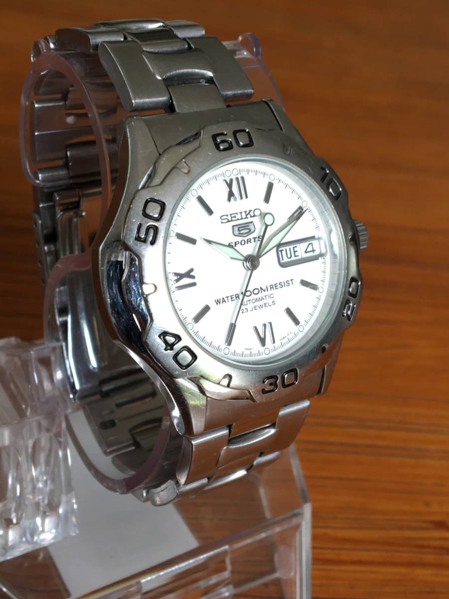 SEIKO セイコー5 スポーツ7S36-00A0 裏スケ自動巻き稼働品