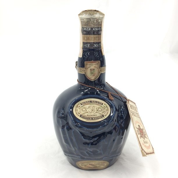 ロイヤルサルート21年 未開栓 黒陶器 茶巾着 スコッチ 古酒 ロイヤル