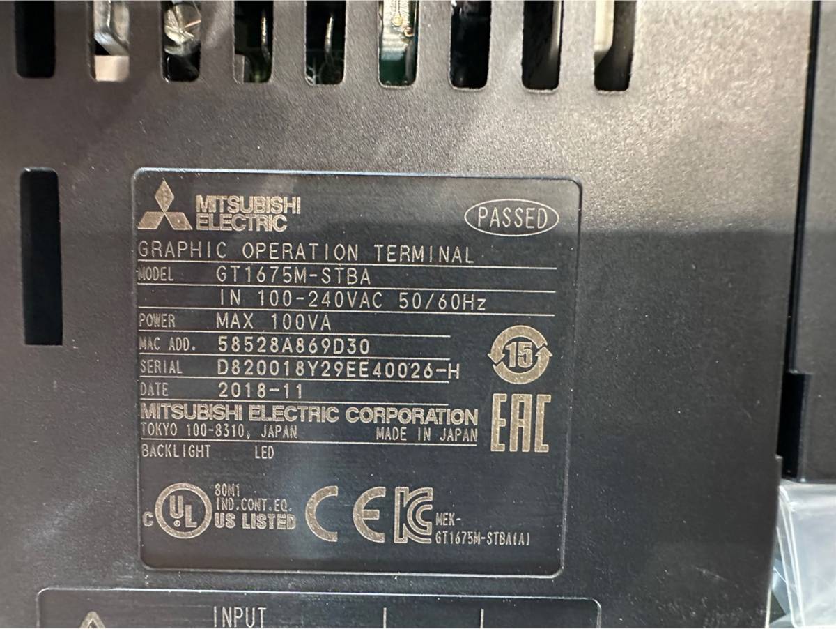 三菱電機】 MITSUBISHI GOT 表示器 10.4型 GT1675M-STBA 未使用品