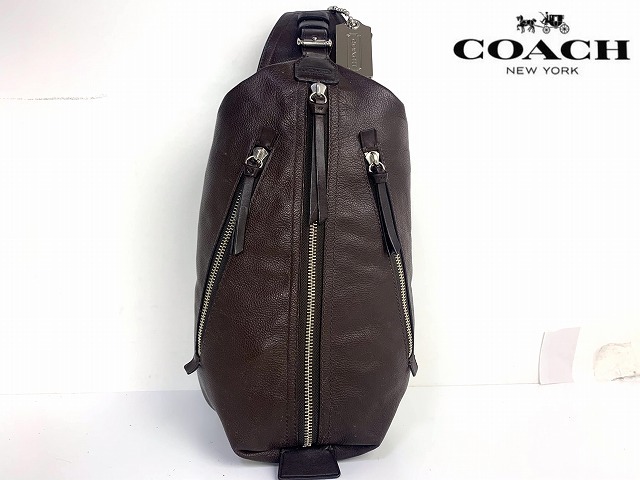 送料無料☆ コーチ メンズ COACH トンプソン レザー ボディバッグ ワン