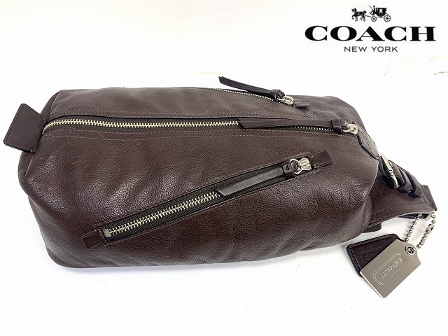 送料無料☆ コーチ メンズ COACH トンプソン レザー ボディバッグ ワン
