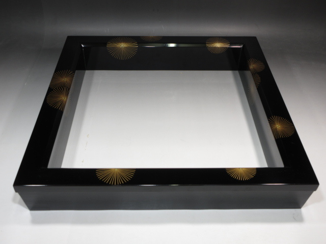 千家十職中村宗哲 松唐草蒔絵炉縁 表千家而妙斎花押 趣ある姿のお品