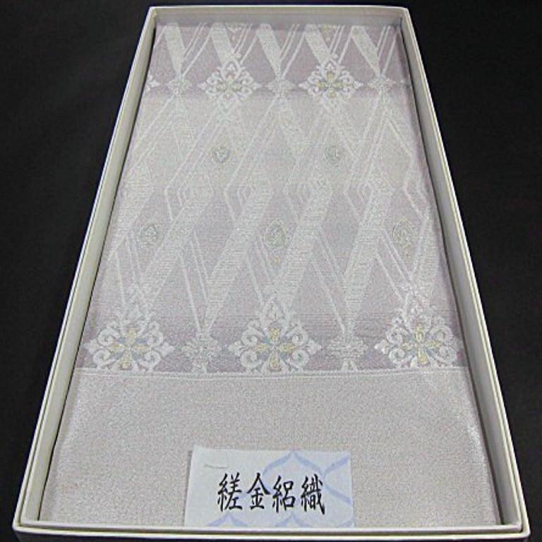 夏物 上質な逸品 新品未仕立 西陣織絽本袋帯【縒金絽織】名門・
