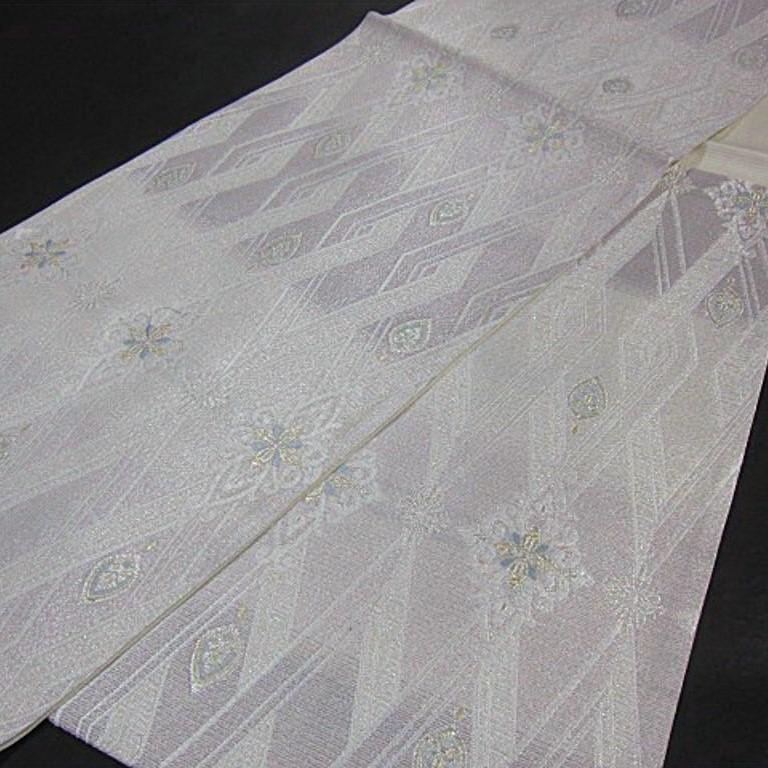 夏物 上質な逸品 新品未仕立 西陣織絽本袋帯【縒金絽織】名門・
