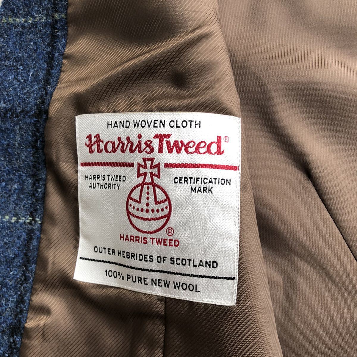 【美品】 スーツセレクト ハリスツイード ウール ベスト Y4 Sサイズ相当 SUIT SELECT
