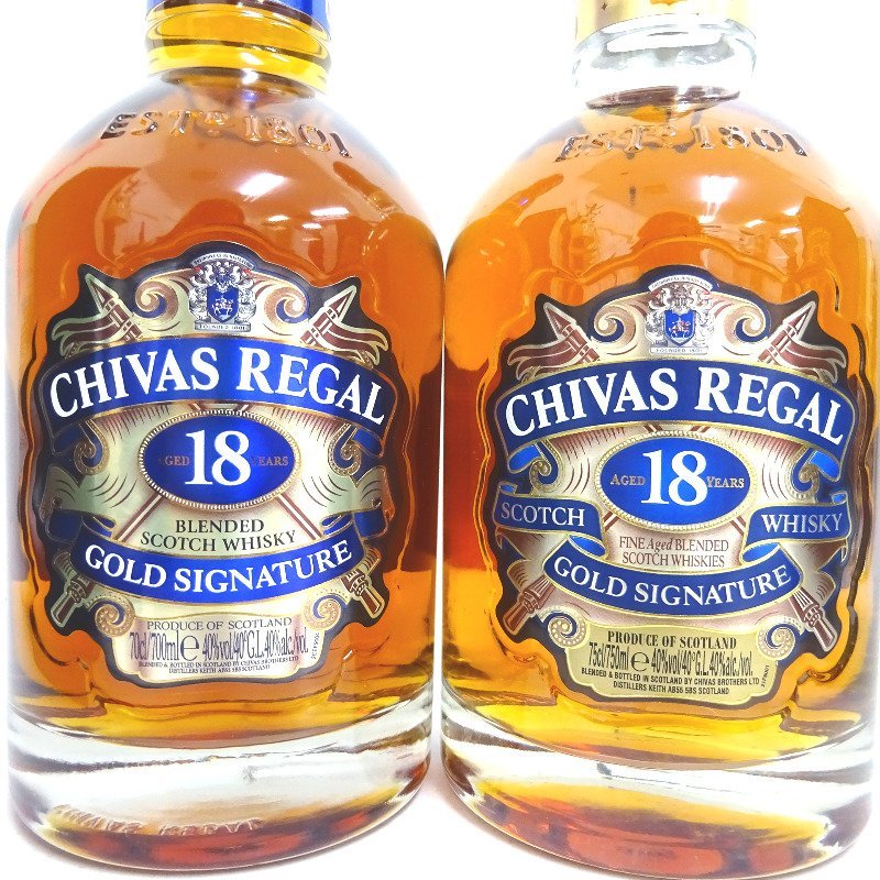 シーバスリーガル18年 ジョニーウォーカー ゴールドラベル 700ml 2本