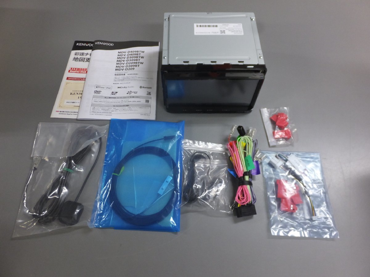 中古美品・現状販売】ケンウッド MDV-D309BT 7インチ 2021年地図データ 