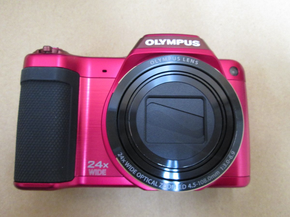 ☆中古品☆OLYMPUS STYLUS SZ-15 デジタルカメラ レッド 24x WIDE